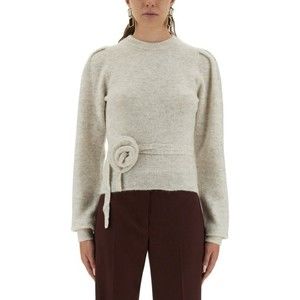 Rotate Birger Christensen Knit Sweater With Flower Detail - NWT
